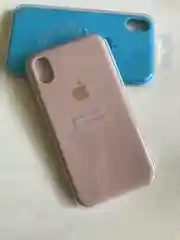 Карамельный защитный силиконовый чехол для iPhone XR с яблоком