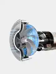 Белый пылесос автомобильный мощностью 120 W, без мешка