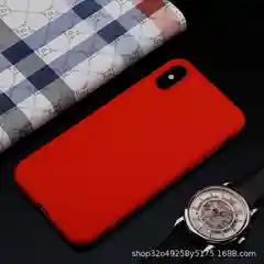Красный силиконовый чехол iPhone 6/6S, 6/6S Plus, 7/8, 7/8 Plus, X, XS, XS Max, XR, 11, 11 Pro, 11 Pro Max
