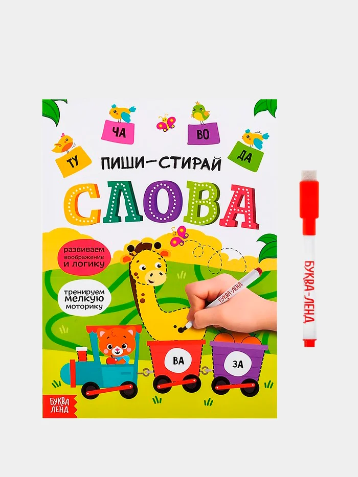 Серебряный многоразовые книжки с заданиями "Пиши-стирай" 3+