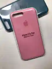 Розовый защитный чехол для iPhone 7+ iPhone 8+ с яблоком