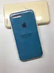 Синий меланж защитный чехол для iPhone 7+ iPhone 8+ с яблоком