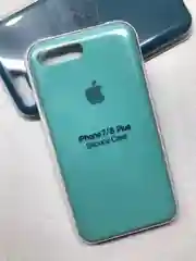 Бирюзовый защитный чехол для iPhone 7+ iPhone 8+ с яблоком