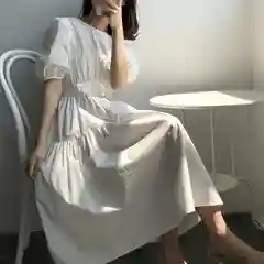 Платье однотонное