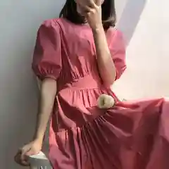 Платье однотонное