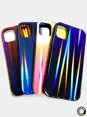 Чехол iPhone 11 Омбре Laser Glass (глянцевый с лазерным переливом)