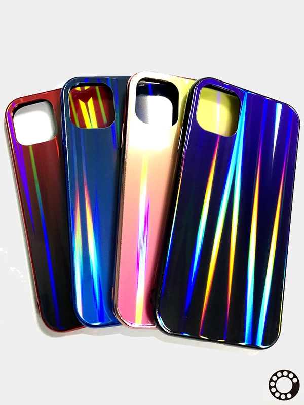 Чехол iPhone 11 Омбре Laser Glass (глянцевый с лазерным переливом)