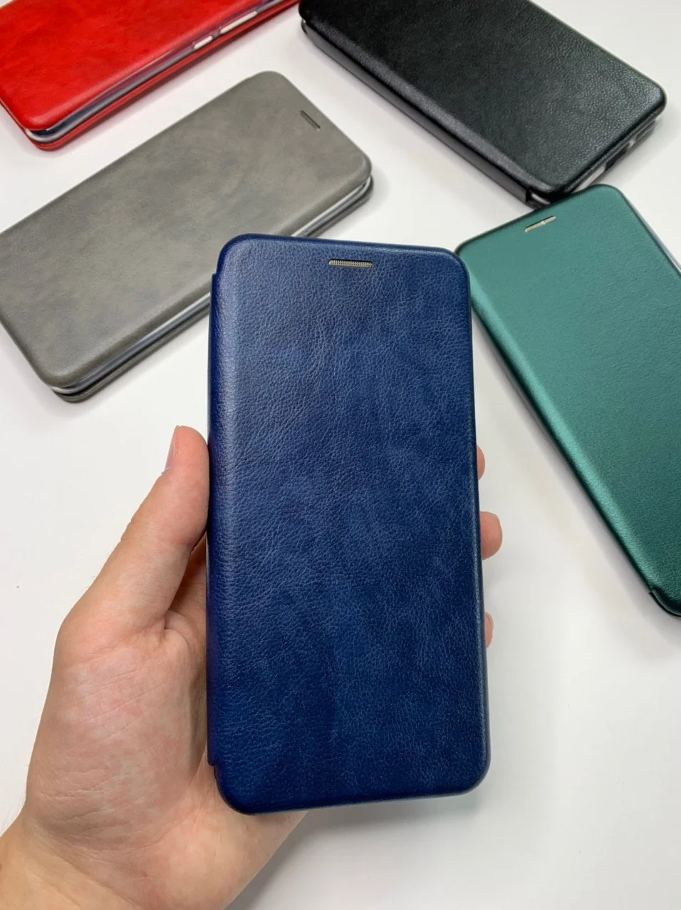 Темно-синий чехол-книжка на Xiaomi Mi 10 Lite, Сяоми Ми 10 Лайт