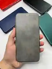 Серый чехол-книжка на Xiaomi Mi 10 Lite, Сяоми Ми 10 Лайт