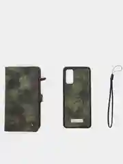 Оливковый кошелек  + чехол из эко кожи Samsung A50, A70, S10, S10+, S20