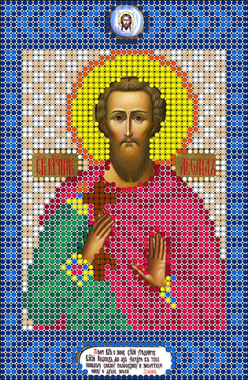 Канва, шелк, иконы для вышивания бисером, 10 х 16 см