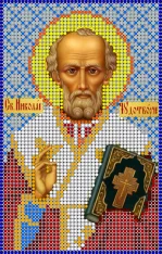Канва, шелк, иконы для вышивания бисером, 10 х 16 см
