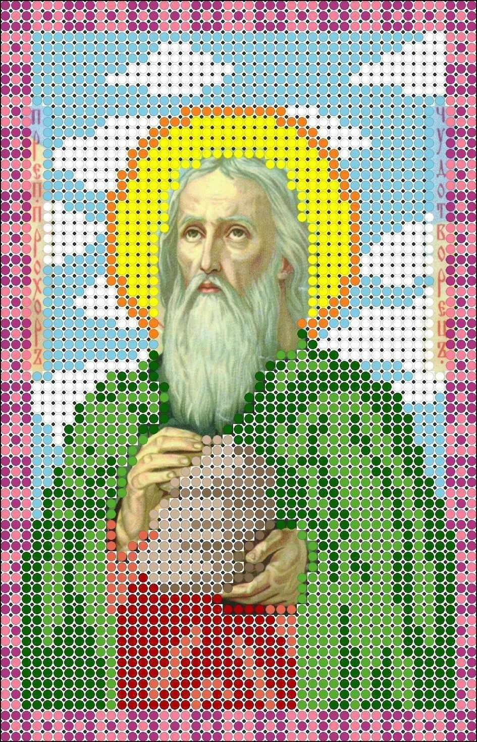 Канва, шелк, иконы для вышивания бисером, 10 х 16 см