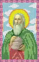 Канва, шелк, иконы для вышивания бисером, 10 х 16 см