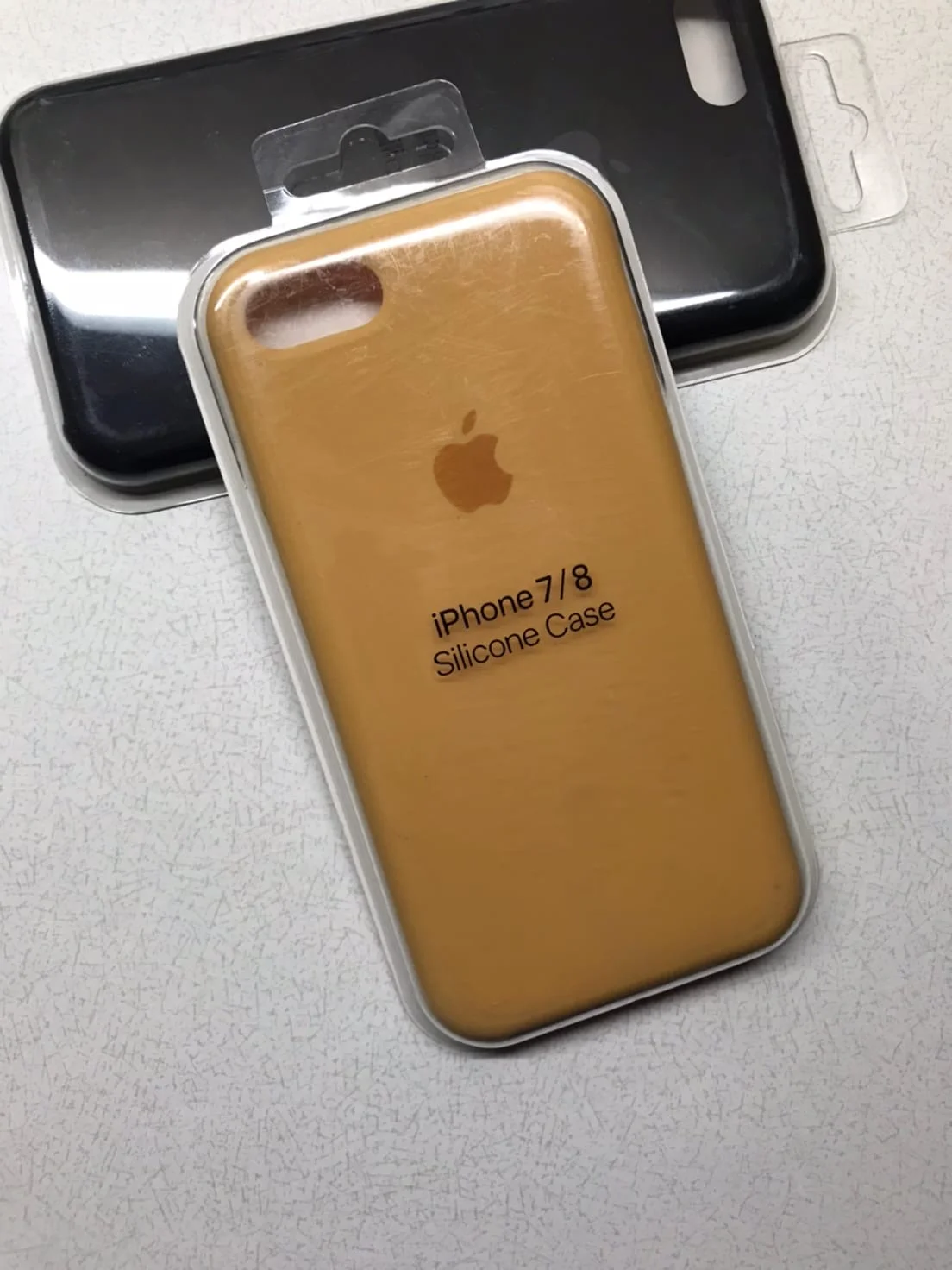 Желтый защитный силиконовый чехол для iphone 7 iphone 8 с яблоком