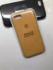 Желтый защитный силиконовый чехол для iphone 7 iphone 8 с яблоком