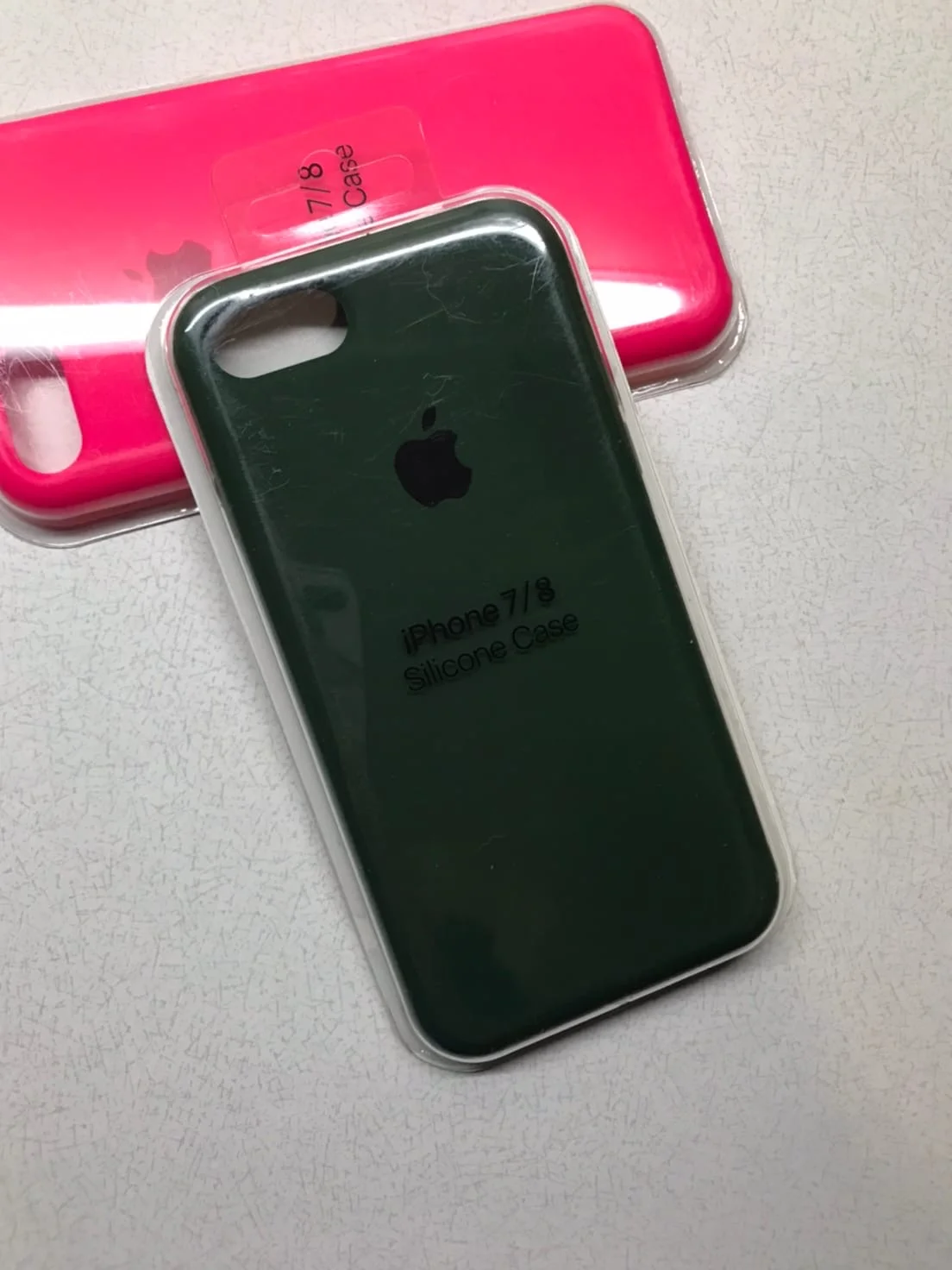 Зеленый защитный силиконовый чехол для iphone 7 iphone 8 с яблоком
