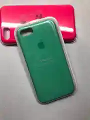 Бирюзовый защитный силиконовый чехол для iphone 7 iphone 8 с яблоком