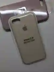 Бежевый защитный силиконовый чехол для iphone 7 iphone 8 с яблоком