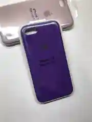 Фиолетовый защитный силиконовый чехол для iphone 7 iphone 8 с яблоком