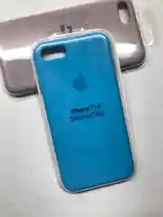 Синий меланж защитный силиконовый чехол для iphone 7 iphone 8 с яблоком