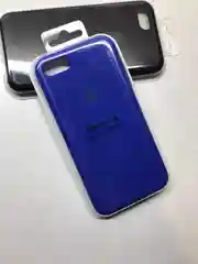 Темно-синий защитный силиконовый чехол для iphone 7 iphone 8 с яблоком