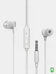 Белый вакуумные наушники с микрофоном Borofone BM28