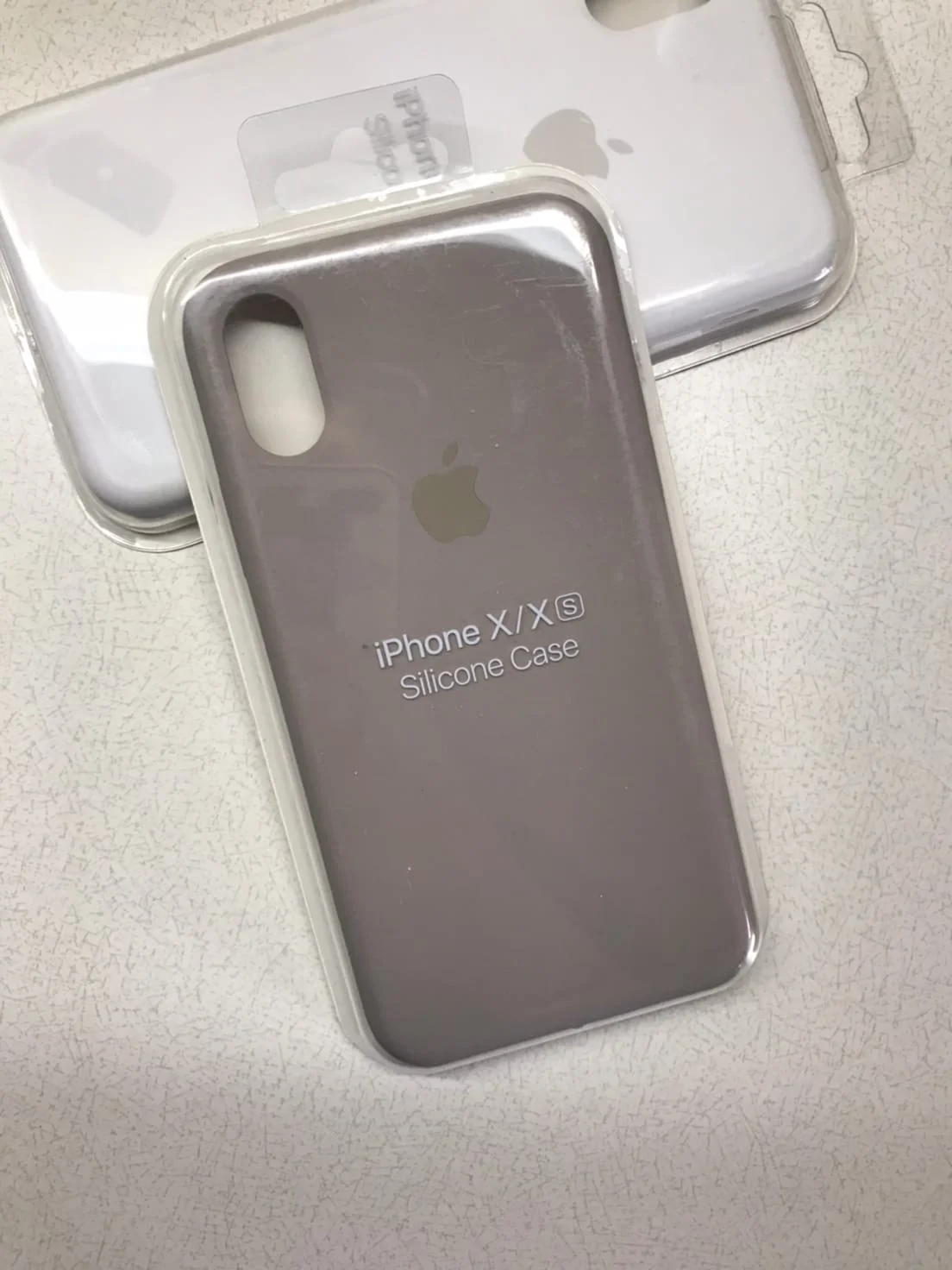 Серый защитный силиконовый чехол для iphone X iphone 10 с яблоком
