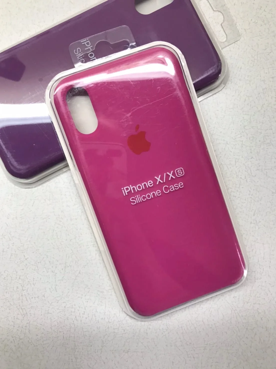 Пурпурный защитный силиконовый чехол для iphone X iphone 10 с яблоком