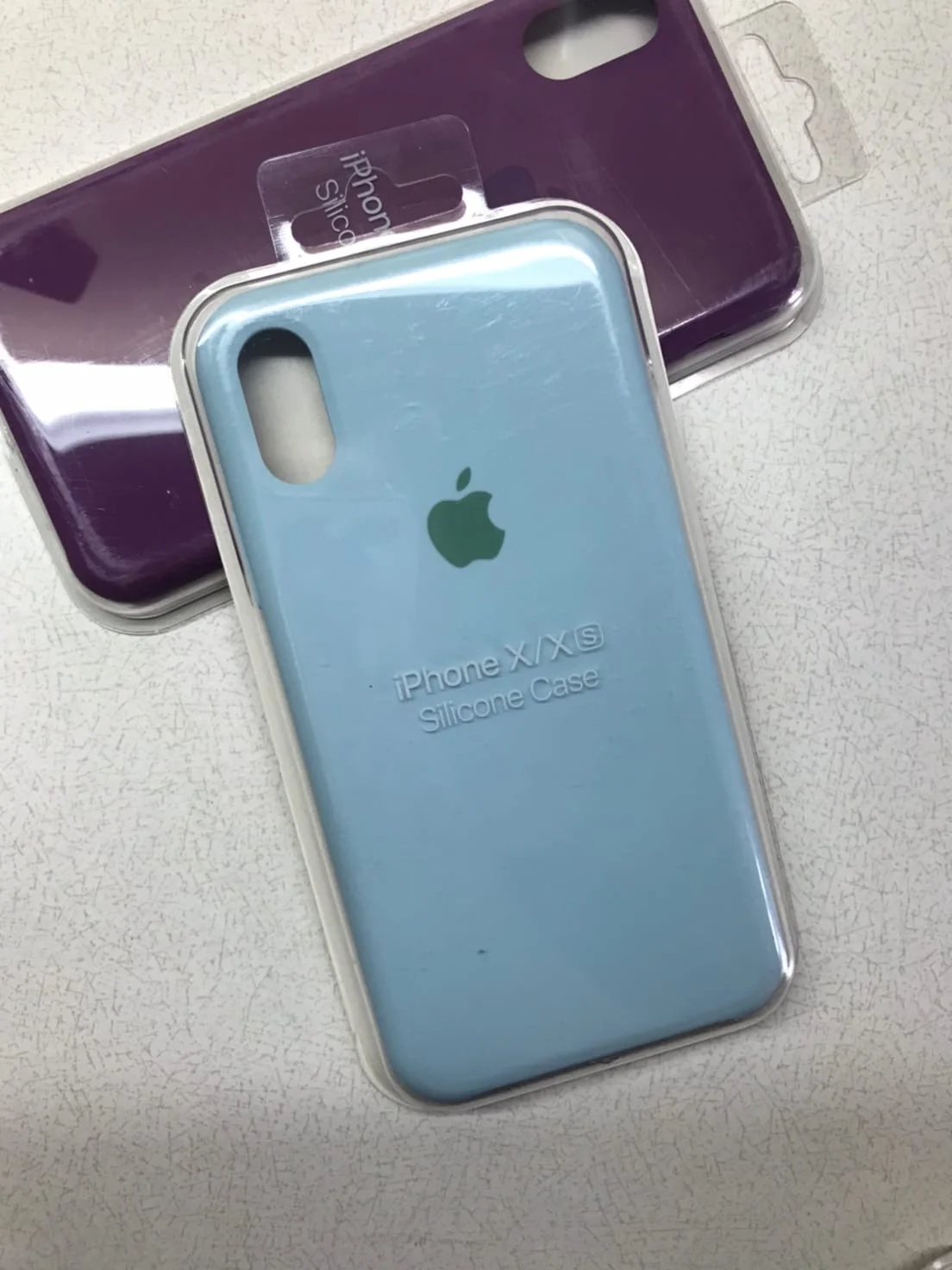 Голубой защитный силиконовый чехол для iphone X iphone 10 с яблоком