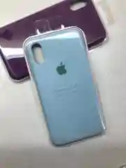 Голубой защитный силиконовый чехол для iphone X iphone 10 с яблоком