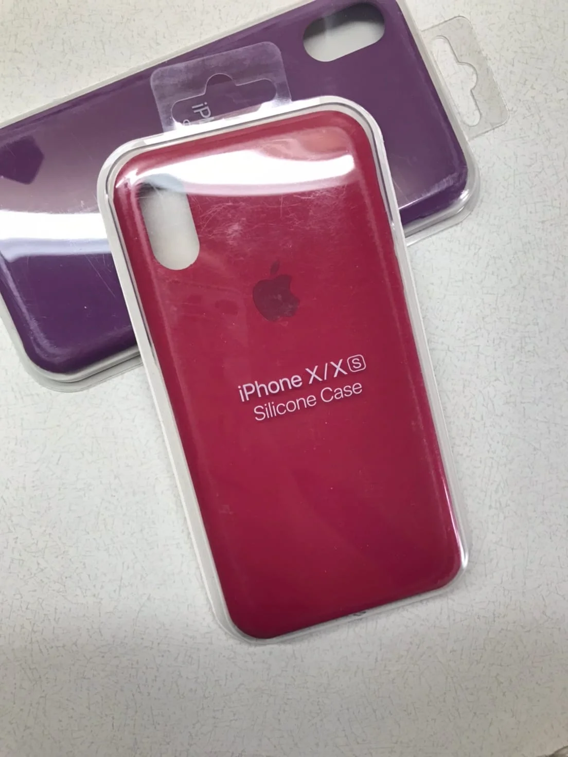 Багровый защитный силиконовый чехол для iphone X iphone 10 с яблоком