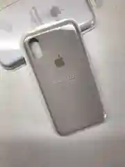 Серый меланж защитный силиконовый чехол для iphone X iphone 10 с яблоком