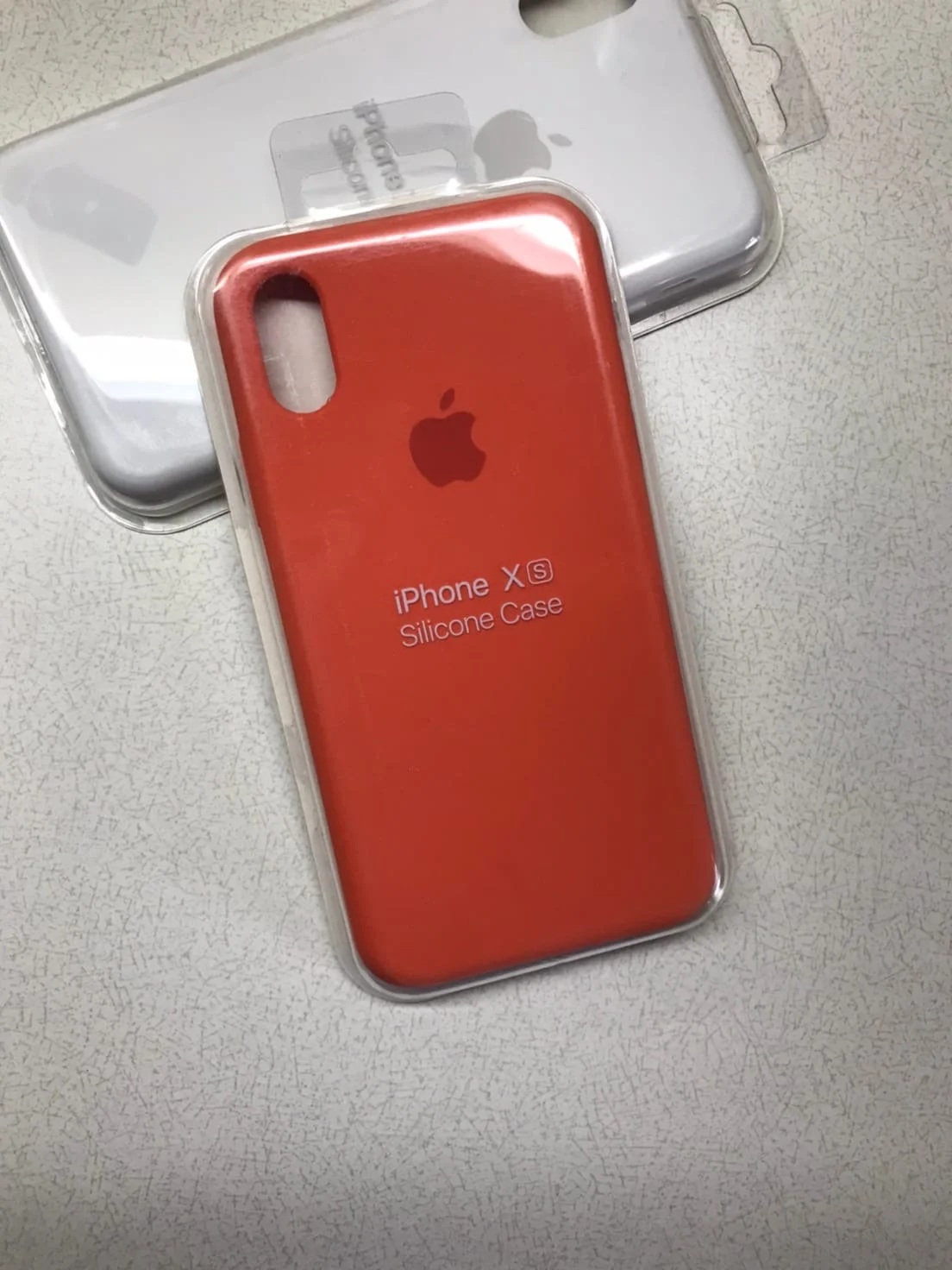 Оранжевый защитный силиконовый чехол для iphone X iphone 10 с яблоком