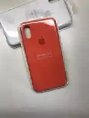 Оранжевый защитный силиконовый чехол для iphone X iphone 10 с яблоком
