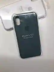 Синий меланж защитный силиконовый чехол для iphone X iphone 10 с яблоком