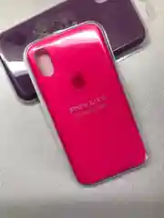 Фуксия защитный силиконовый чехол для iphone X iphone 10 с яблоком