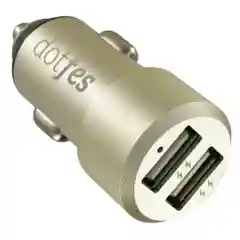 Dotfes / АЗУ Dotfes B03s 2xUSB, 4.8A + кабель Lightning gold