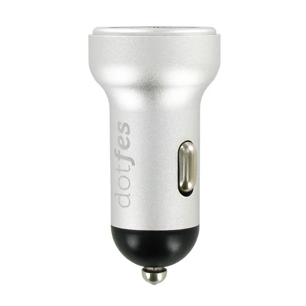 Dotfes / АЗУ Dotfes B05L 2xUSB, 3.4A, silver + кабель Lightning