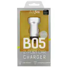Dotfes / АЗУ Dotfes B05L 2xUSB, 3.4A, silver + кабель Lightning