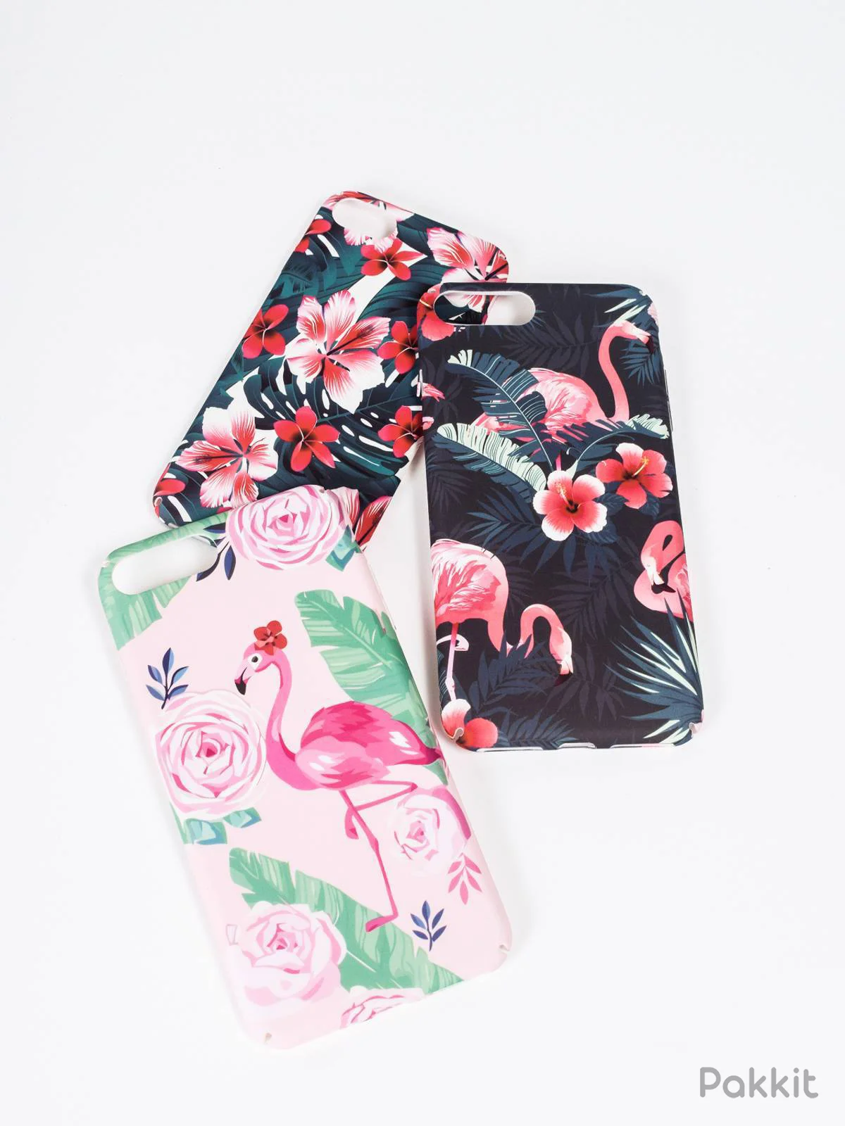 Черный чехол для iPhone "Flamflower" 6s, 7, 8 Plus, X, Xs Max, XR, pkt