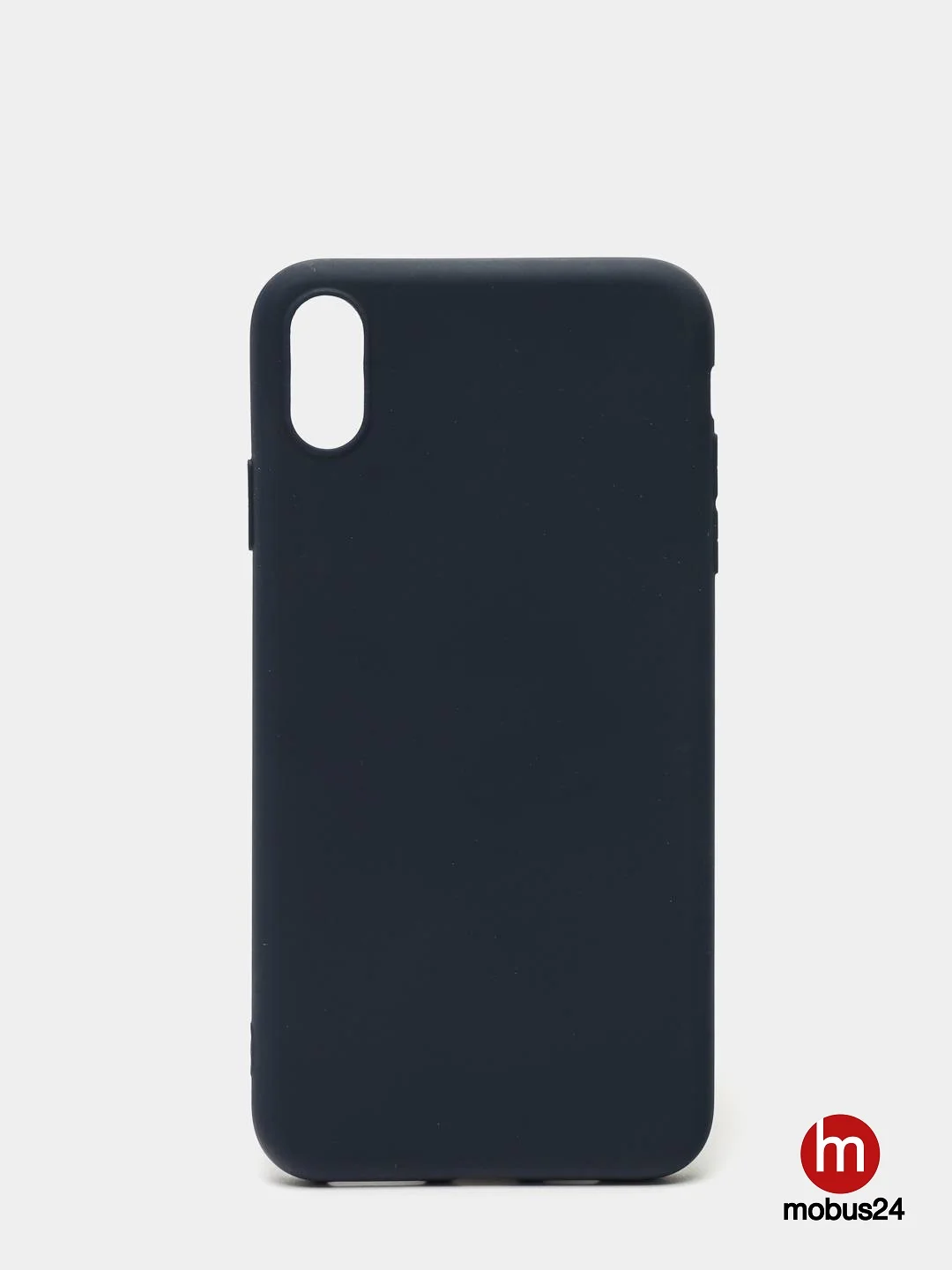 Черный силиконовый матовый чехол для iPhone XS Max