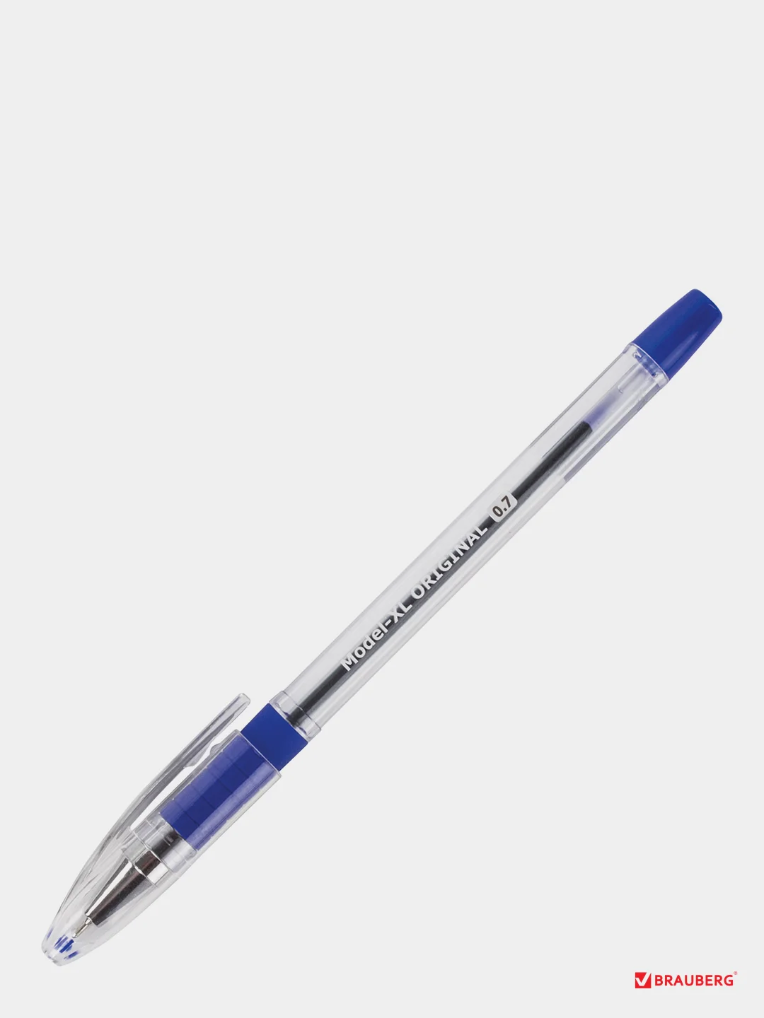 Ручка шариковая масляная с грипом BRAUBERG "Model-XL" ORIGINAL, СИНЯЯ, 2 шт., 143242