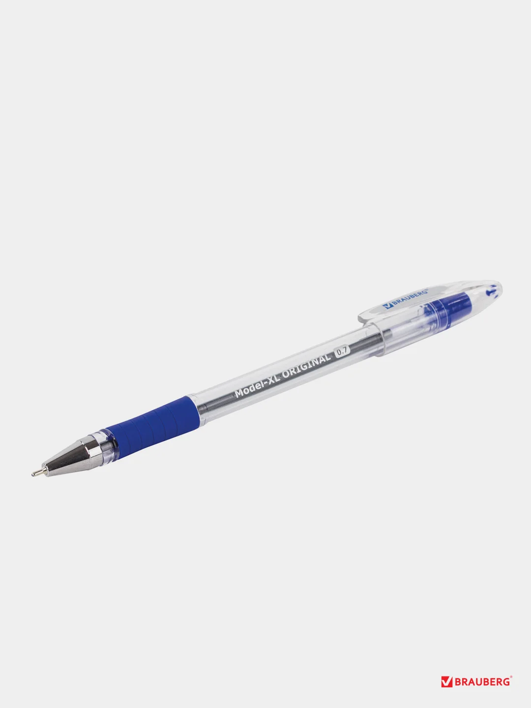 Ручка шариковая масляная с грипом BRAUBERG "Model-XL" ORIGINAL, СИНЯЯ, 2 шт., 143242