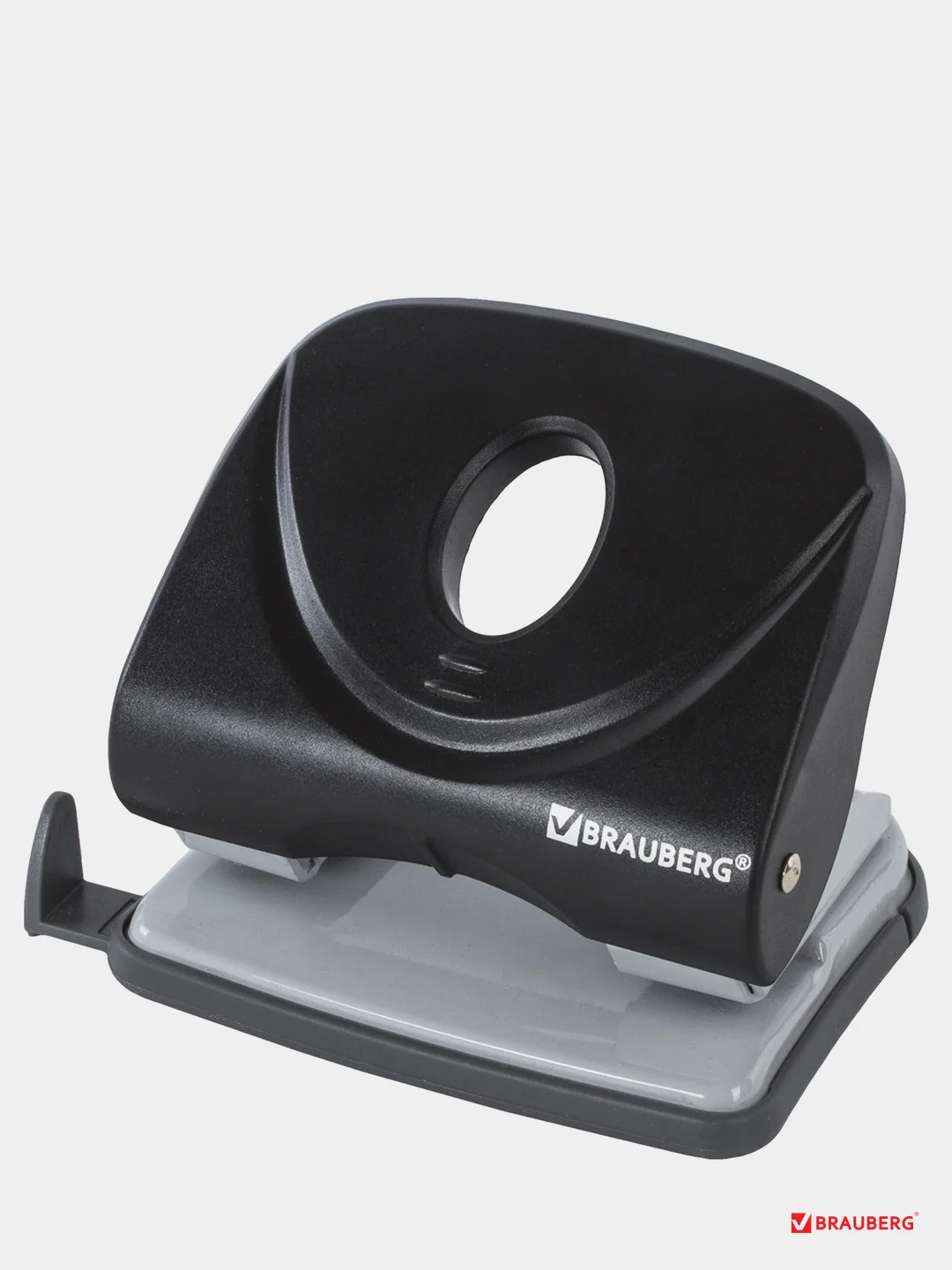 Дырокол BRAUBERG "Original", до 25 листов, черный, 222542