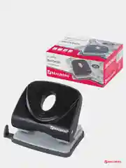 Дырокол BRAUBERG "Original", до 25 листов, черный, 222542