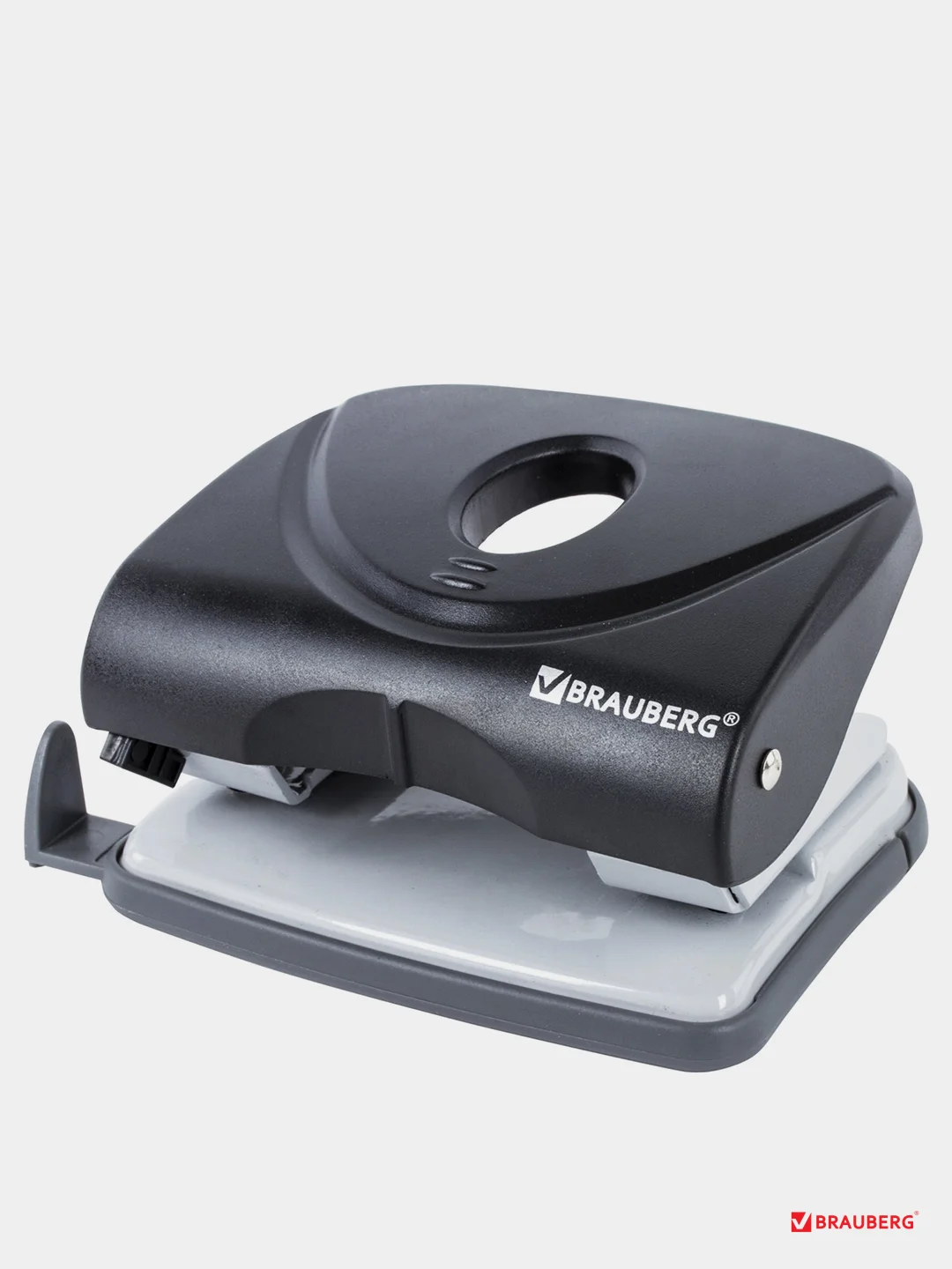 Дырокол BRAUBERG "Original", до 25 листов, черный, 222542