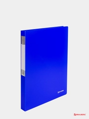Папка на 2 кольцах BRAUBERG "Neon", 25 мм, неоновая, синяя, до 170 листов 0,7 мм 227459