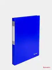 Папка на 2 кольцах BRAUBERG "Neon", 25 мм, неоновая, синяя, до 170 листов 0,7 мм 227459