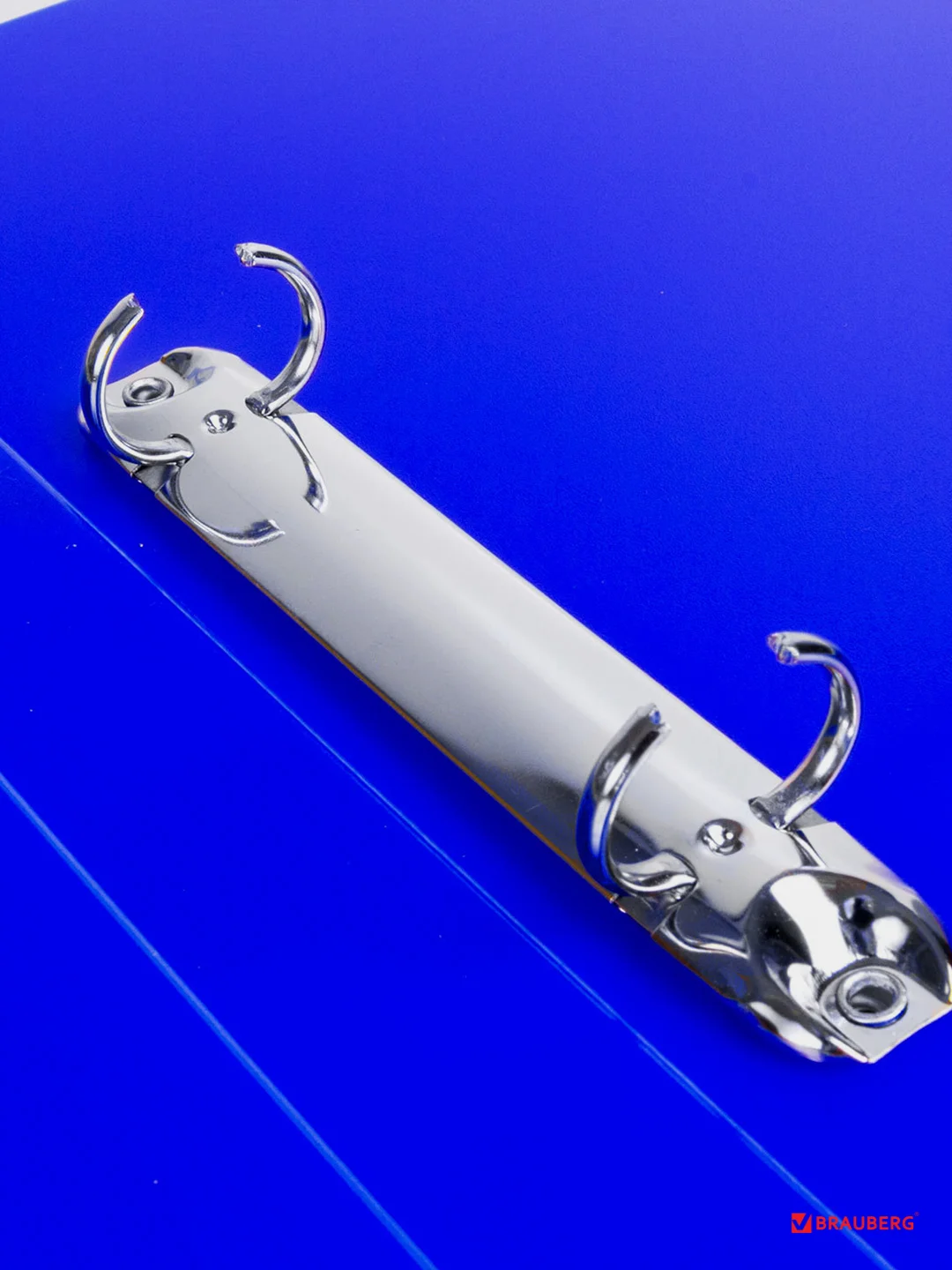 Папка на 2 кольцах BRAUBERG "Neon", 25 мм, неоновая, синяя, до 170 листов 0,7 мм 227459